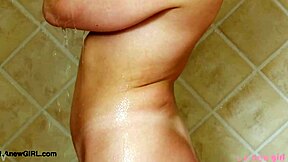 What Happens When Captivating Blonde Model Takes a Shower Alone?