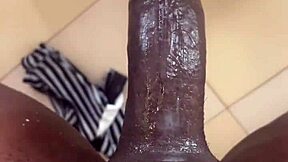 Sneak peak of BBC penetrating white pussy with toy in solo orgasm action