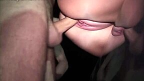 Cum on the face of a cute blonde teen 18+ girl in public sex gang bang orgy with blowjob and pussy fucking!