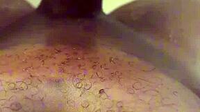 Sneak peak of BBC penetrating white pussy with toy in solo orgasm action