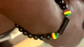 Sneak peak of BBC penetrating white pussy with toy in solo orgasm action