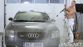 This hotty is charming the stud with her nasty lovestick riding