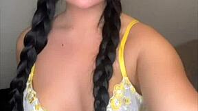 Horny British college slut explores solo masturbation with toys leading to squirting orgasm in high definition