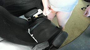 ginger teen masturbates close up in bedroom solo session. he explodes huge cum load on chair.