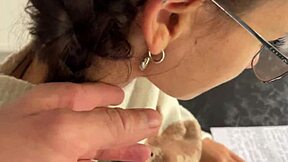 Spanish teacher with big cock fucks petite brunette teen on classroom desk in pov