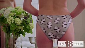 Skinny Lana Broks Tries On Panties Then Masturbates Pussy