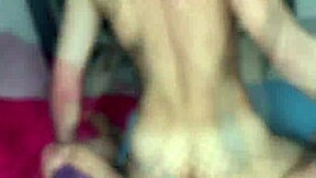 fat stepdaddy pounds cute t-girl's ass bareback and cums on his big cock