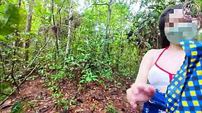 Hey, check out this Thai girl unleashing her wild desires in the woods with cute doggystyle creampie action in 4k.