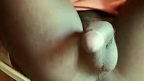 wow this local kenyan shemale with a huge cock just cums so hard in homemade solo