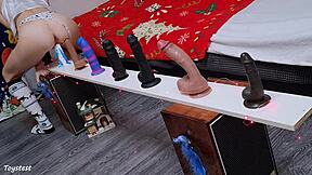 petite 18+ stepsister tests all her toys in the dildos challenge with rough anal and double penetration included for the best one