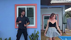 Caressing outdoor dirty socks