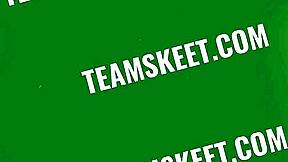 Teen stepsis Riley Mae in pov tied up blowjob and shaved pussy fucking