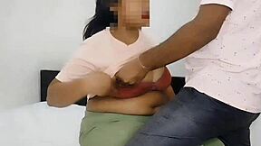 Indian Teen With Big Tits Gets Missionary Creampie From Older Landlord