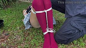 Caressing outdoor dirty socks