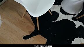 Petite Teen Stepdaughter Sucks and Fucks Stepdad's Big Cock in Restaurant for a Desperate Job