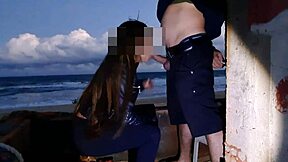 African Amateur Teen Takes Huge Cock Creampie In Ass On Beach