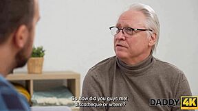 Blonde Sons Girlfriend Bangs Old Cuckold Daddy Hard