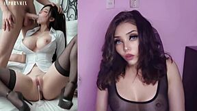 Korean teen with big natural tits takes hard anal fucking. She gets a creampie while masturbating in lingerie.