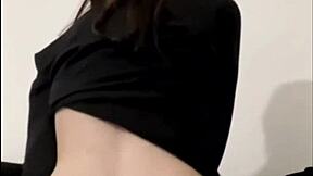 slutty british girlfriend gets horny in this high-definition solo session, masturbating with toys to squirting orgasm on webcam as her friend watches.