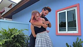 Caressing outdoor dirty socks