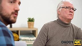 Blonde Sons Girlfriend Bangs Old Cuckold Daddy Hard