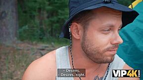 Horny couples lick asses in woods and fuck together