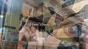 The story unfolds as a guy fucks his horny girlfriend in a public restaurant.