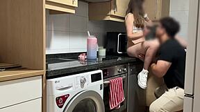 Petite Prostitute Gets Shaved Pussy Kissed And Filled With Creampie While Talking To Boyfriend On Phone