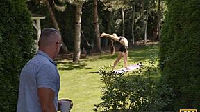 sexy babe vixi rafi gets her shaved pussy fucked rough by boyfriend's stepdaddy