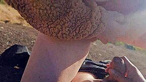 Big Cock Brazilian Brunette Rides In Outdoor Public