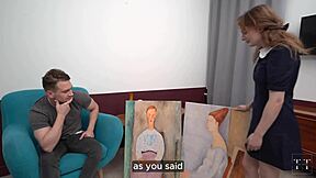 i'm makin' this teen 18+ slut earn her college credit with rough blowjob and facial cumshot.