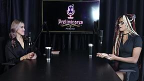 Naomi Campos shares her moans and thoughts on sexual positions in sheer red lingerie compilation.