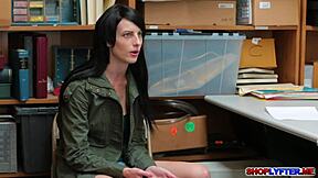 shoplyfter alex harper shows off perfect tits while getting fucked in the office