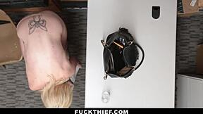 lp officer handles the shoplifters case locally and punishes her in the garage