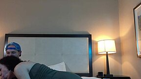 Hey, check this petite woman sucking that big cock deepthroat style