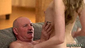 This hung old man teams up with a big dick Russian teen 18+ for some intense hardcore blowjob action.