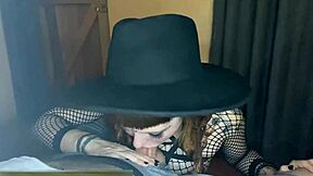 Goth Girl Delivers Sloppy Blowjob with Gagging and Choking for Big Cumshot Reward!