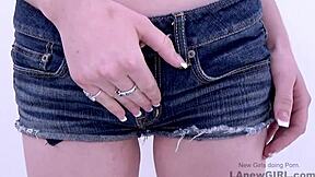 New amateur girl deepthroats big cock, gets fucked hard until cum in mouth!