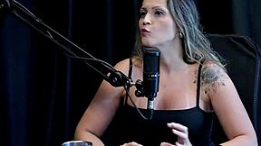 Intense dp action with brazilian blonde in sheer red