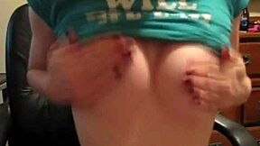 Tiny Red Slut Showing Her Tits On Cam Closeup