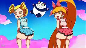 powerpuff girls teens shake it back in thongs and panties 😏👙