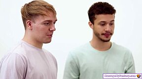 massagemyfantasy com - busty milf masseuse fucks 2 virgin guys