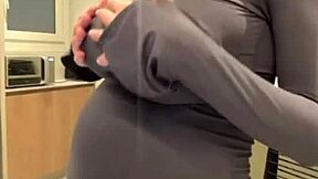 Oh gosh I can't stop jerking off on my stepmoms big milky tits outdoors