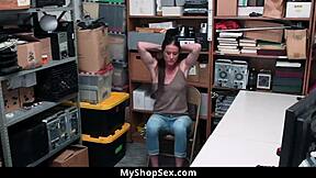 Hot Milf Got Caught Stealing And Complies For All The Punishment Process