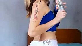 can this petite teen prostitute handle a dripping wet dildo in her tight pussy?