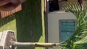 amateur latina babe gets bent over in doggystyle fucking with pov riding outdoors by european guy