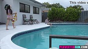 Step mom, you're so underfucked, can I help you out by the pool today?