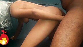 Young brunette babe with perfect skinny body and natural tits gets fucked hard in homemade video.