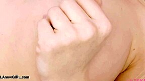 Hey check this beachy blonde babe showing off her sexy body in casting interview on sofa