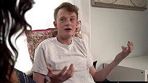 Hot stepmom wants to motivate her virgin stepson